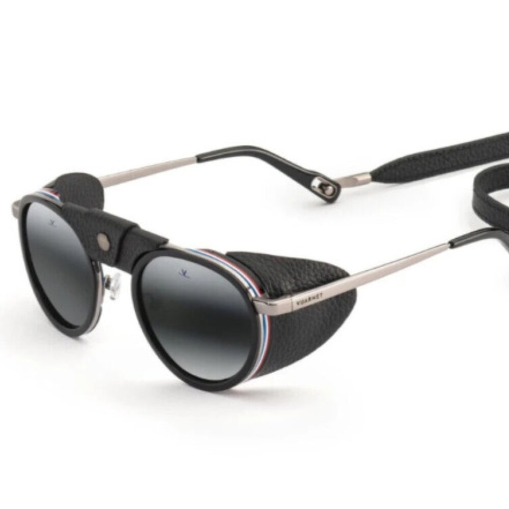 Vuarnet Sunglasses Glacier VL2110 0002 Titanium Greylynx Black Flag Bond 007